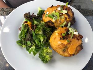 Daily menu: potato with Creme cheese at Die Küche in Brno