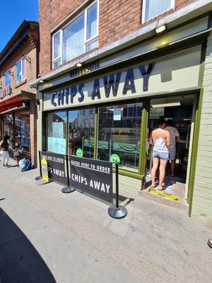 Front of the shop at Robertson's Chips Away in Whitby