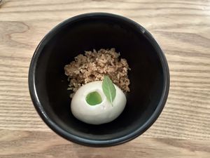 Special pre-dessert with breadcrumbs  #Veganuary at Rutabaga in Stockholm