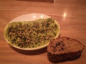 Large vegan set menu #2 very tasty avocado spread at Rutabaga in Stockholm