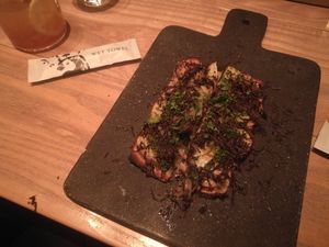 Large vegan set menu #4 delicious pizza at Rutabaga in Stockholm