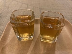Complimentary plum vinegar at LN Fortunate Coffee 幸福咖啡 - Fengyuan District in Taichung