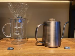 Coffee brewing equipment at LN Fortunate Coffee 幸福咖啡 - Fengyuan District in Taichung