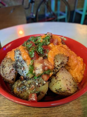 Patatas (baked, unique sauce) at Jonny Aldana in Barcelona