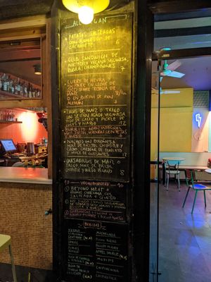 Menu at Jonny Aldana in Barcelona