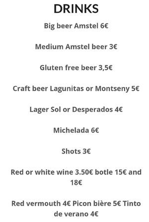 Bebidas at Jonny Aldana in Barcelona