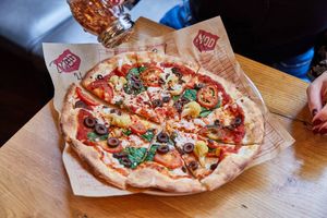 roast veg pizza at Mod Pizza in Nottingham