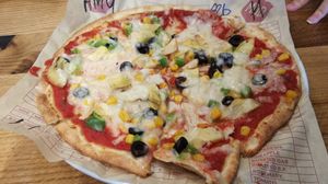 My tasty pizza at Mod Pizza in Nottingham