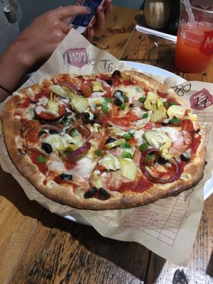 Make your own vegan pizza at Mod Pizza in Nottingham