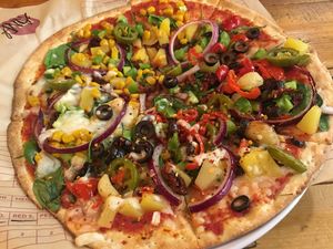 Vegan pizza  at Mod Pizza in London