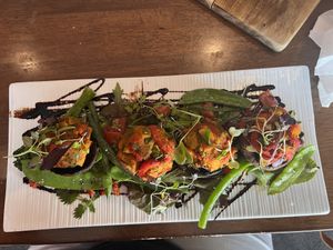 Vegan mushrooms yum   at Delicia Acai + Protein Bar in Christies Beach