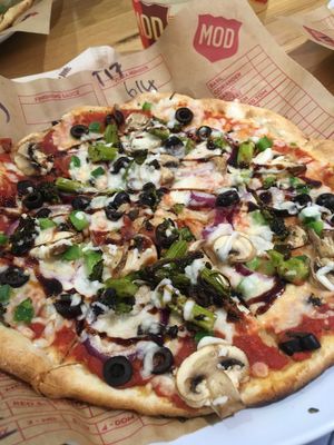 Vegan pizza  at Mod Pizza in Gateshead