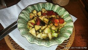 eggplant salad - very fresh! at Atmosphere in Siem Reap