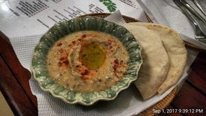 Baba Ghanouj - delicious!! at Atmosphere in Siem Reap