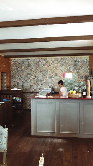 Inside restaurant at Espaco Portal in Maia