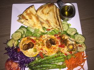 Hummus salad!!!  Everything freshly cut! at Ben & Jerry's - Condado in Condado