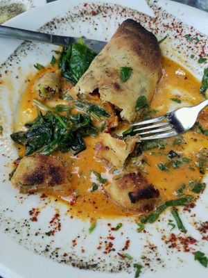Vegan Stromboli Special at Cafe Miranda in Rockland