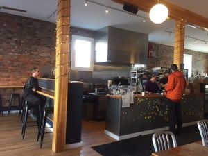 Take out or eat in. Lots of light and music always playing. at 86 This in Ellsworth