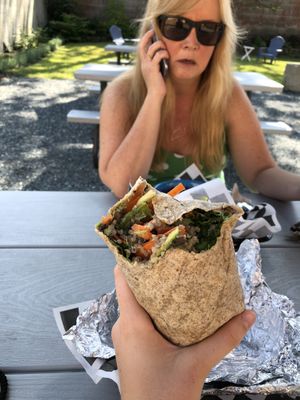 black bean hummus wrap at 86 This in Ellsworth