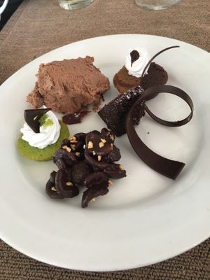 The good desserts like anything chocolate go early and you can be left with agar jellies of every kind!  But these were yummy, I love those little cakes. at The Poya Day Vegan Buffet in Mount Lavinia