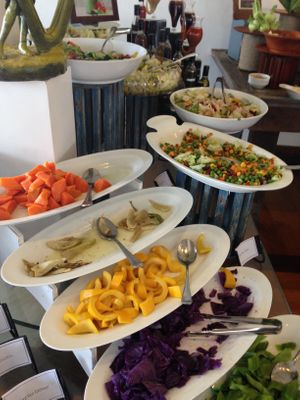 Salads at The Poya Day Vegan Buffet in Mount Lavinia