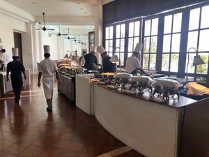Triple this view and you’re closer to the range or savoury options! at The Poya Day Vegan Buffet in Mount Lavinia