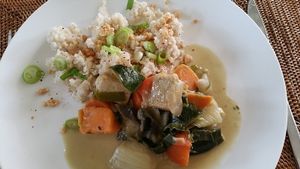 Tofu curry with rice, Qosy Green Ghent at Cosy Green in Ghent