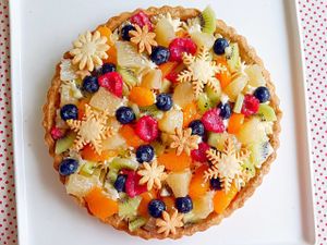 Fruit custard tart at Whisk & Roll in Tainan