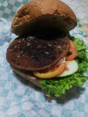 Veggie burger at The Counselor's Cafe in Metro Manila