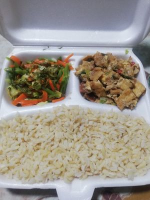 Tofu sisig meal (140php) at The Counselor's Cafe in Metro Manila
