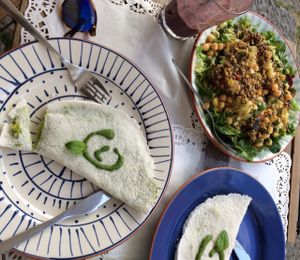 tapioka and salad  at The Food for Real in Lisbon