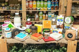 variety of products at B12 Vegan Shop in St Petersburg