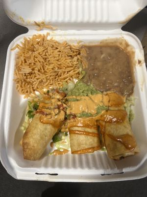 Vegan chimichanga  at La Charrita in Santa Clarita