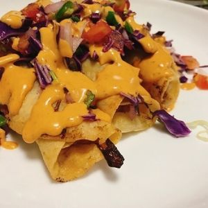 Flautas:
Organic Jackfruit w/ Chipotle Mayo at La Charrita in Santa Clarita