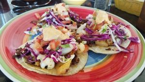 vegan tacos with soyrizo and cauliflower at La Charrita in Santa Clarita