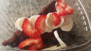 vegan chocolate cake at La Charrita in Santa Clarita