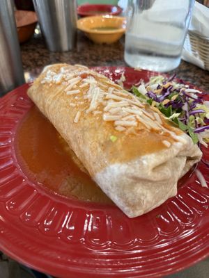 Vegan wet burrito   at La Charrita in Santa Clarita