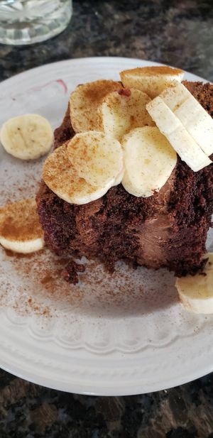 Raspberry chocolate cake Vegan at La Charrita in Santa Clarita