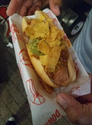 All vegan with Fritos and the best "cheese sauce" at Hotdog Party - Mobile Cart in Jacksonville
