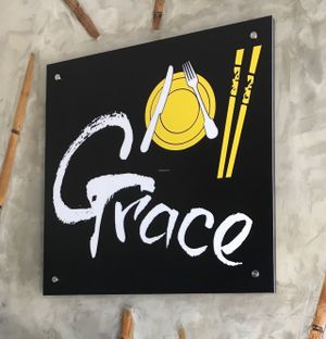 Grace Restaurant Sign at Grace Japanese Sushi in Ocala