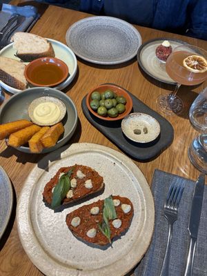 Chefs tasting menu: starters  at Assaggini in Mornington