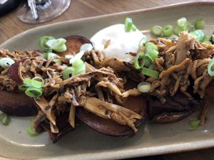 Sweet potato, mushroom and onions at Assaggini in Mornington