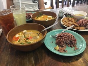 260 baht for all this at Bee Vegan in Chiang Mai