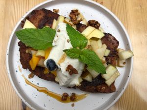 French toast (I mean looks scrumptious wright?!) at Knol & Kool Bistro & Superet in Ghent