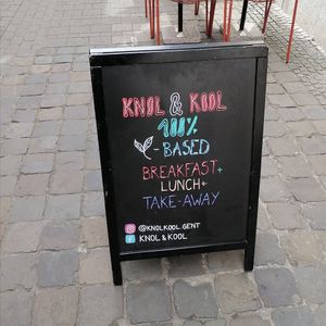 Restau repéré grâce au panneau at Knol & Kool Bistro & Superet in Ghent