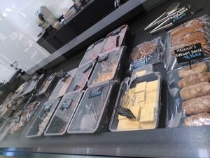 The newest addition, fresh produce like meals and home made seitan at Knol & Kool Bistro & Superet in Ghent