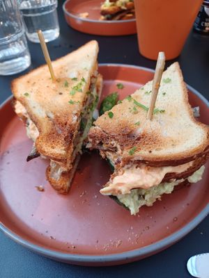 Club sandwich at Knol & Kool Bistro & Superet in Ghent