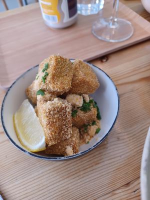 Cheese croquettes (small, apero) at Knol & Kool Bistro & Superet in Ghent