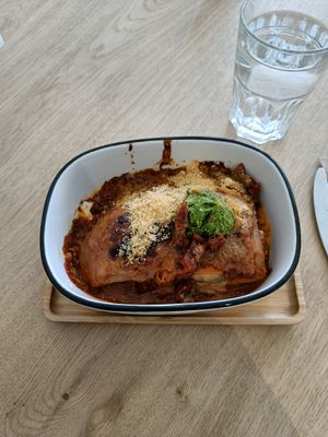 Lasagna at Knol & Kool Bistro & Superet in Ghent