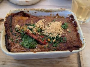 Lasagna (it doesn't look like much, but it tasted amazing) at Knol & Kool Bistro & Superet in Ghent